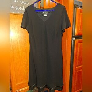 SL Fashions Black Flutter Sleeve Sheath Dress In A Size 18. EUC. Staple, Capsule